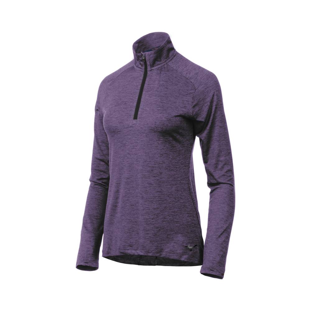 Mizuno Women's Alpha Half Zip Tops Purple (421935-XAR)